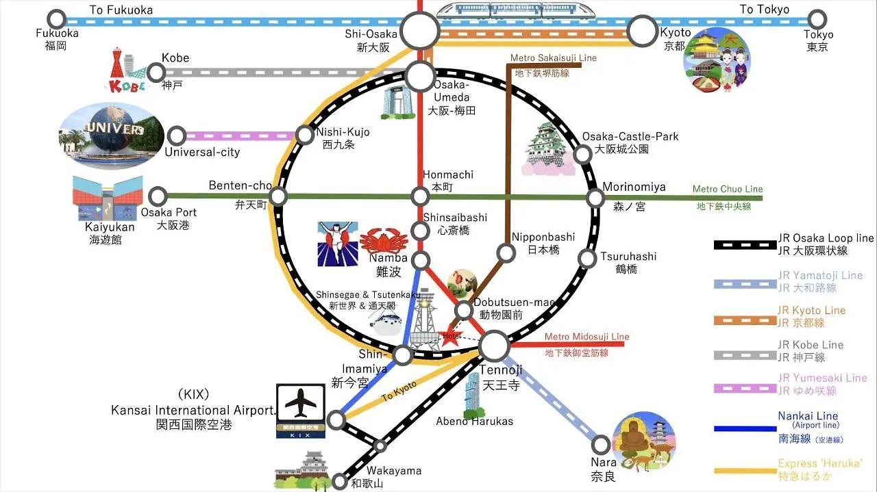 古今 新世界 竹 Near Tsutenkaku & 4Mins To Namba Sta & Direct To Kix Osaka 0*,  Giappone