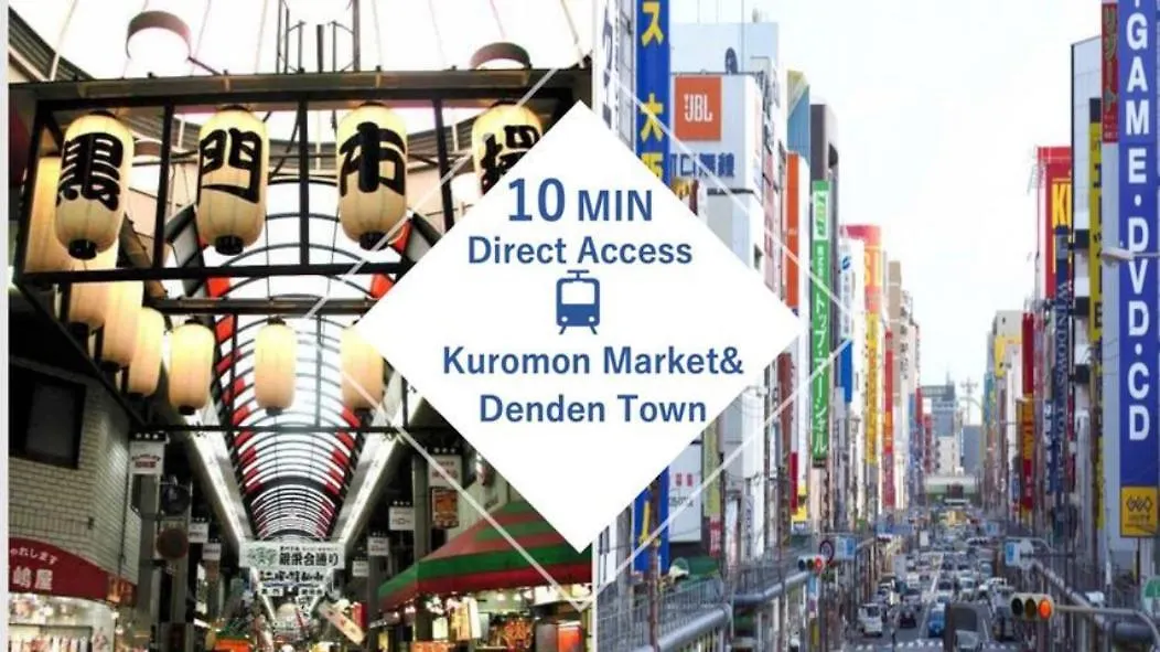 古今 新世界 竹 Near Tsutenkaku & 4Mins To Namba Sta & Direct To Kix Osaka 0*,  Giappone